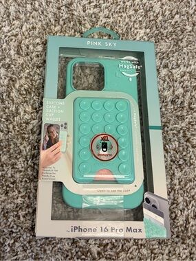 New With Tags Pink Sky iPhone 16 Pro Max MagSafe Case With Suction Cup Wallet
